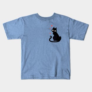 Black cat's LOVE Kids T-Shirt